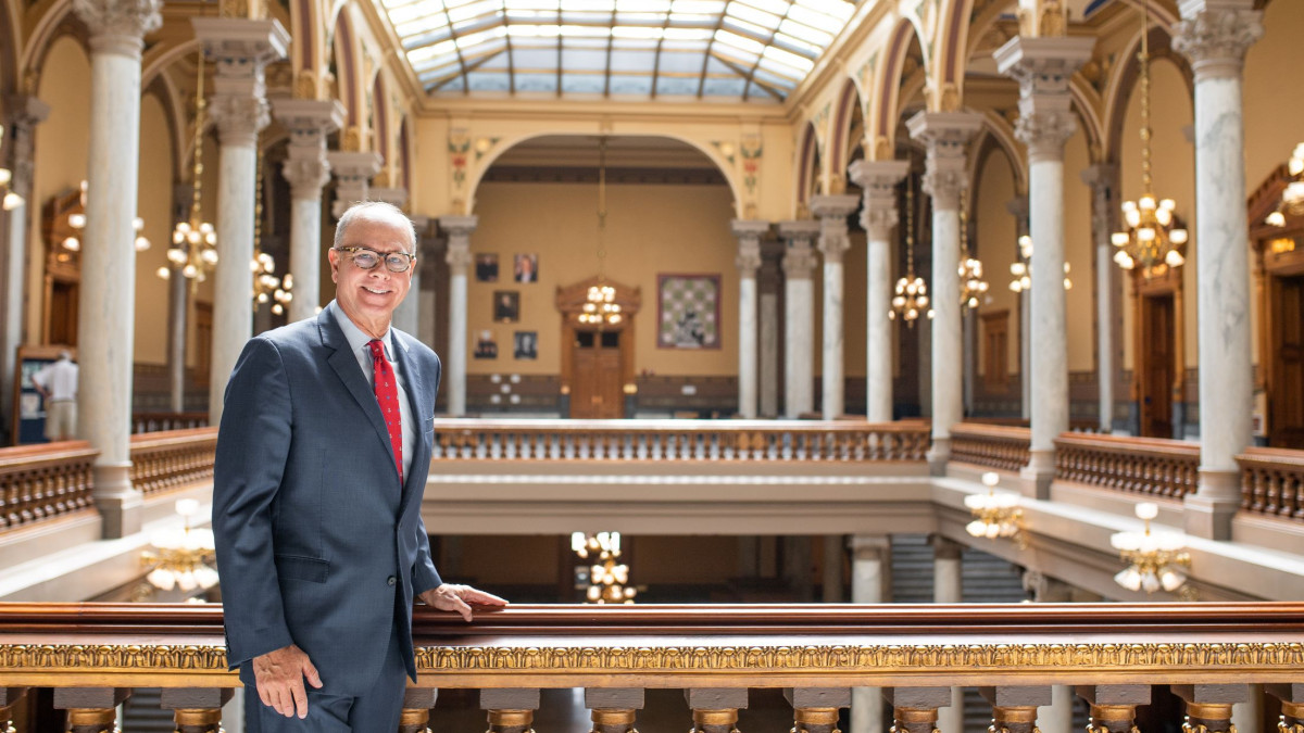 John Hammond '76 in the Indiana Statehouse