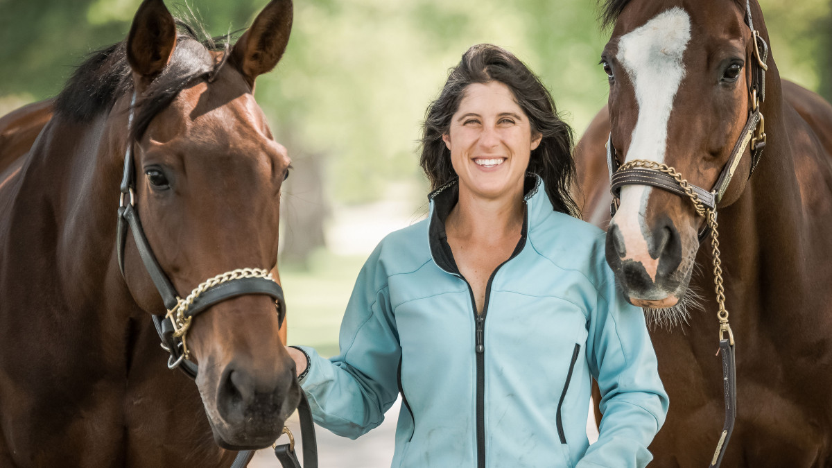 Nikki Scherrer with her horses