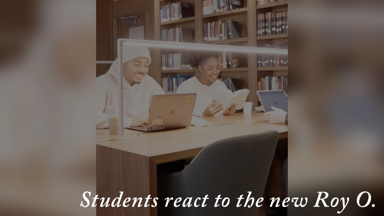 Students enjoy the new study spaces in Roy O. West Library.