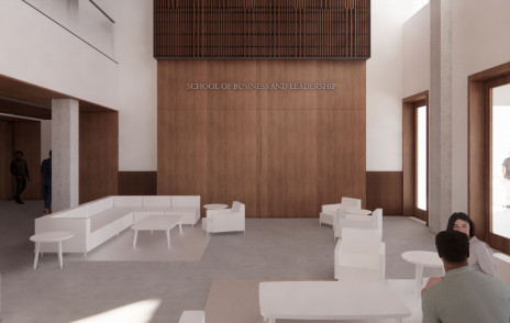 Rendering of open space in Harrison Hall