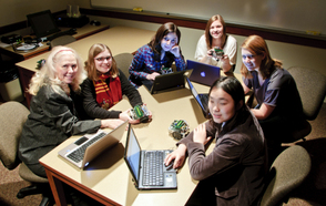 Prof. Gloria Townsend and her students.