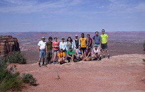 Group at overlook in Dead Horse Point SP.