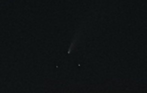 Comet NEOWISE on the evening of July 18, 2020 from Greencastle, IN.