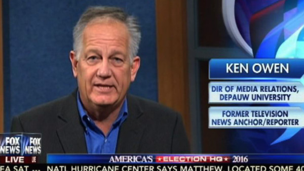 Ken Owen Previews Kaine Pence Debate On Fox News Channel Depauw University