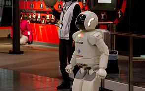 Honda's humanoid robot ASIMO on display in Japan.