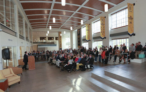 Alumni and friends dedicate Welch Fitness Center.