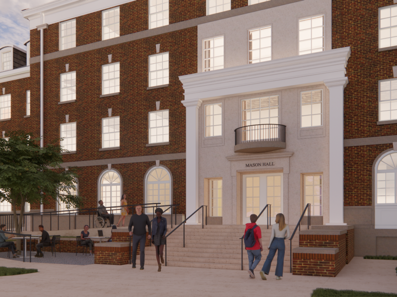 Mason Hall, rendering of north entry