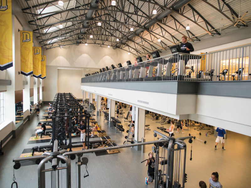 The Welch Fitness Center is a two-story, 16,000-square-foot state-of-the-art fitness space featuring the latest equipment designed to serve student athletes and the DePauw community.
