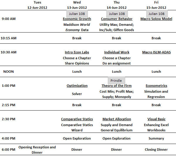 Schedule June 2012
